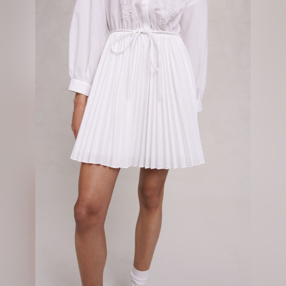 MAJE WHITE SHORT DRESS - Picture 5 of 10